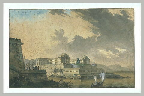 La place Louis XVI à Brest, projet, à l'emplacement de l'ancien château, image 1/1