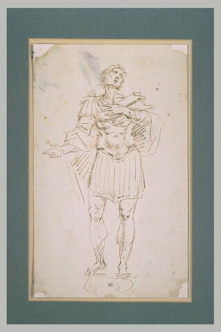 Un jeune homme vêtu à la romaine regardant le ciel, image 1/1