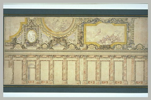 Projet pour une partie de la voûte de la Grande Galerie de Versailles, image 2/2