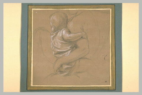 Femme assise, tenant un enfant, image 2/2