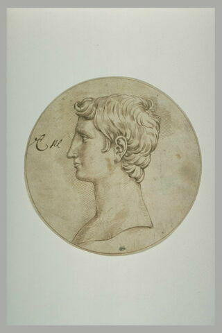 Buste d'un homme, vu de profil, d'après l'antique, image 1/1