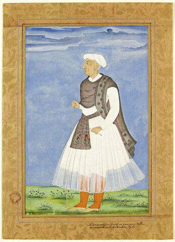 Portrait de l'eunuque Riza-Quli Niknam Khan, général du sultanat de Golconde