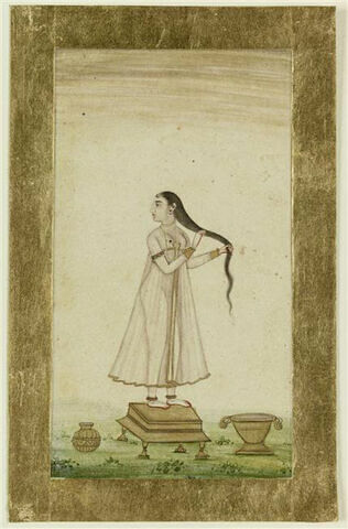 Jeune femme indienne a sa toilette