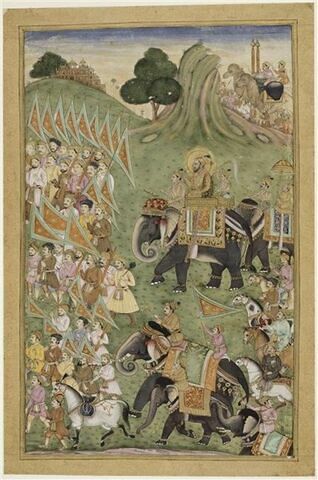 Prince moghol en marche avec son armée