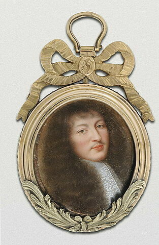 Portrait de Louis XIV, jeune avec de longs cheveux