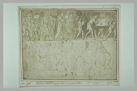Deux frises : marche triomphale ; groupe de figures avec des chevaux, image 1/1