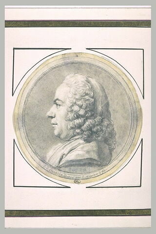 Portrait de Chardin, en buste de profil vers la gauche, image 2/2