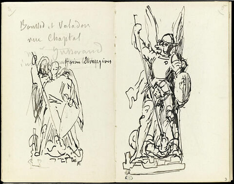 Etude pour un groupe sculpté : saint Georges combattant le dragon