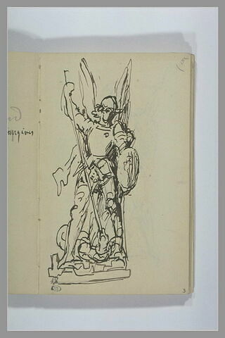 Etude pour un groupe sculpté : saint Georges combattant le dragon, image 2/2