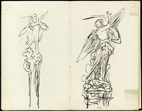 Etude pour un groupe sculpté : saint Georges combattant le dragon, image 1/2