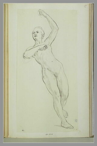 Etude de femme nue, debout, de face, image 1/1
