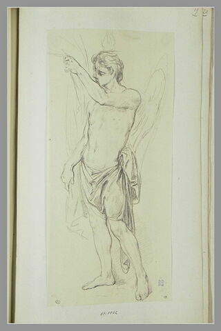 Figure d'ange nu debout, les hanches drapées, image 1/1