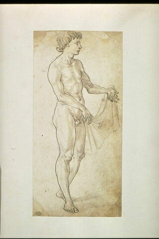 Jeune homme nu, debout, tourné vers la droite et tenant un linge, image 4/5