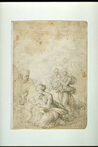 Sainte Famille avec le petit saint Jean et deux anges, image 2/2