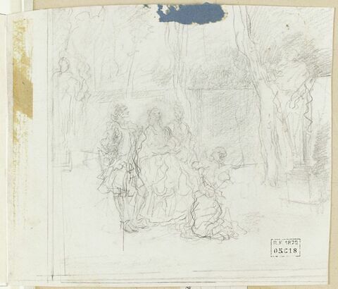 Trois femmes et un seigneur dans un parc, image 2/2