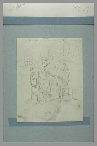 Deux femmes assises pour 'les Couturières' de 1850, image 1/1