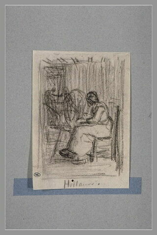 Etude d'une paysanne pour 'La Fileuse Emilie Millet' de 1854