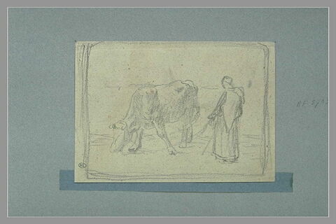 Etude pour la 'Paysanne gardant sa vache' de 1859, image 1/1