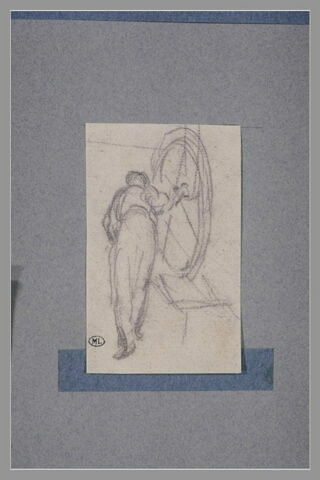 Etude de dos pour 'La fileuse' du musée de Boston, image 1/1