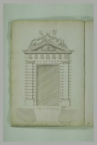 Etude d'architecture : projet pour le portail de l'hôtel de Soissons, image 2/2