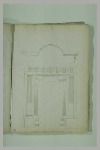 Etude d'architecture : projet pour le portail de l'hôtel de Soissons, image 2/2