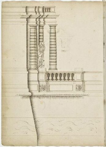 Etude d'architecture : terrasse evec colonnade, image 1/3