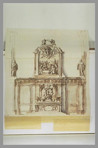 Projet de monument funéraire avec scène de l'Assomption de la Vierge, image 2/2