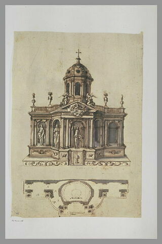 Tabernacle architecturé et sculpté : la Trinité, image 2/2