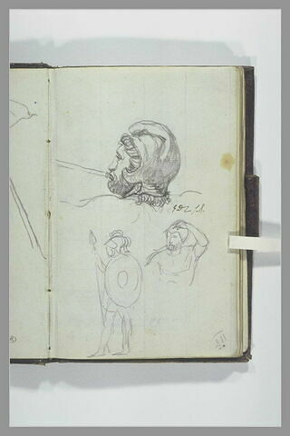 Tête d'homme coiffé d'un bonnet ; guerrier ; homme vu en buste, image 2/2