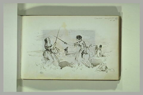 Deux femmes combattant à l'épée, image 1/1