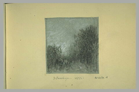 Chemin s'enfonçant dans un bois- 1852, image 1/1