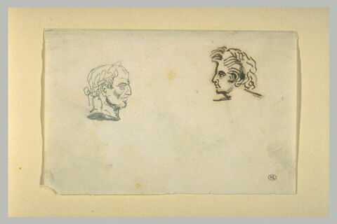 Deux études de tête d'après l'antique, image 1/1