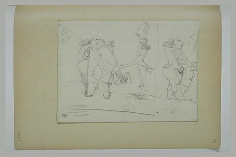 Caricatures : Louis XVIII, le comte d'Artois et le duc de Berry (?), image 2/2