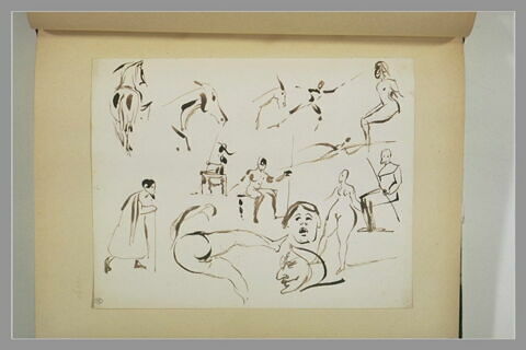 Etudes de figures et de chevaux, image 1/1