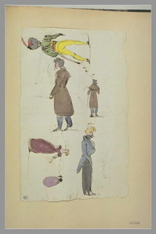 Divers personnages dont une femme en robe violette, image 1/1