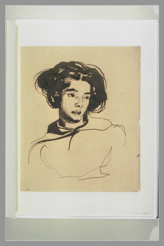 Tête de femme, de trois quarts à droite : madame Pierret (?)