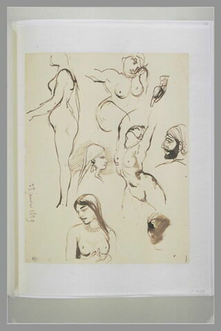 Etudes de femmes et une tête d'oriental, image 1/1