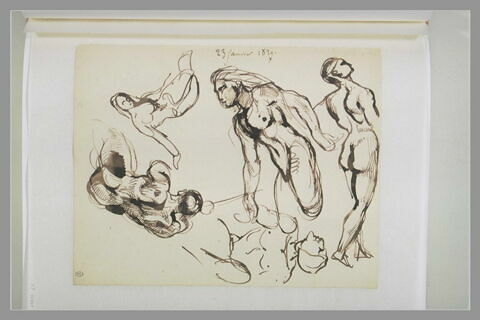 Etudes de femmes et d'hommes à demi-nus, image 1/1
