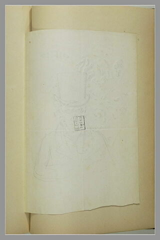 Homme à mi-corps coiffé d'un chapeau haut de forme, image 1/1
