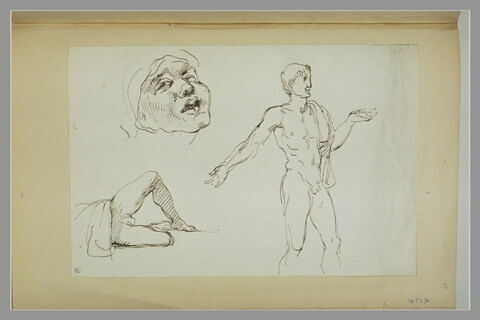 Etude d'un homme ; visage d'un homme ; étude d'un homme, image 1/1
