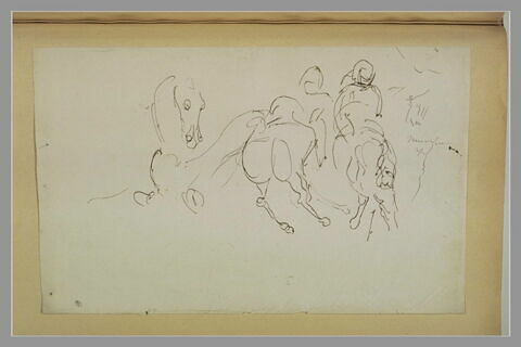 Etudes de cavaliers et de chevaux, image 1/1