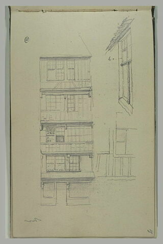 Etude de maison moyenâgeuse à colombages, image 1/1