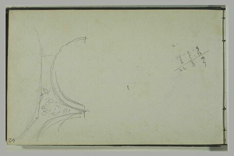 Etude d'architecture et notes manuscrites, image 1/1