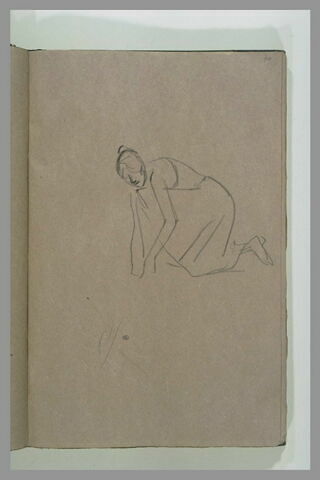 Silhouette de femme accroupie, image 1/1