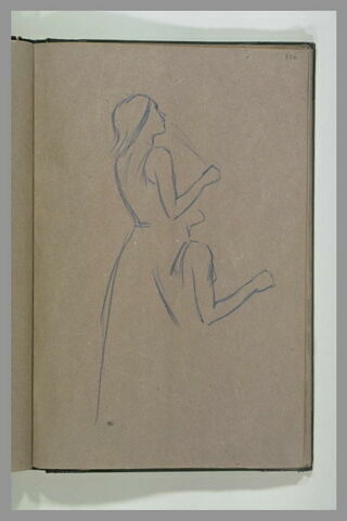 Silhouette de femme assise en tailleur, image 1/1