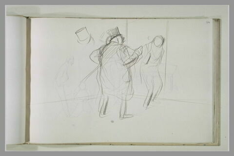 Homme en chapeau s'en prenant à un autre homme, image 1/1