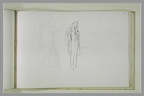 Homme debout, portant un monocle, image 1/1