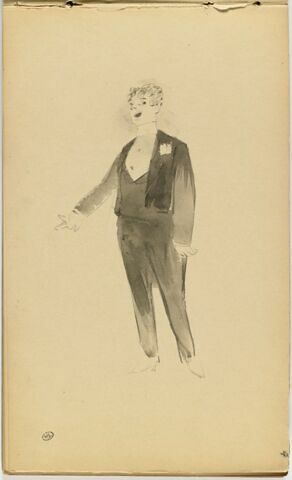 Homme en habit, debout, de face, image 1/2