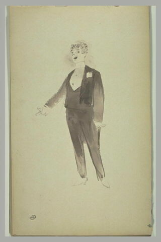 Homme en habit, debout, de face, image 2/2
