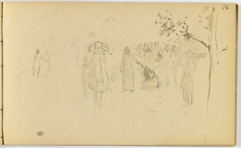 Personnage entouré par la foule, image 1/2